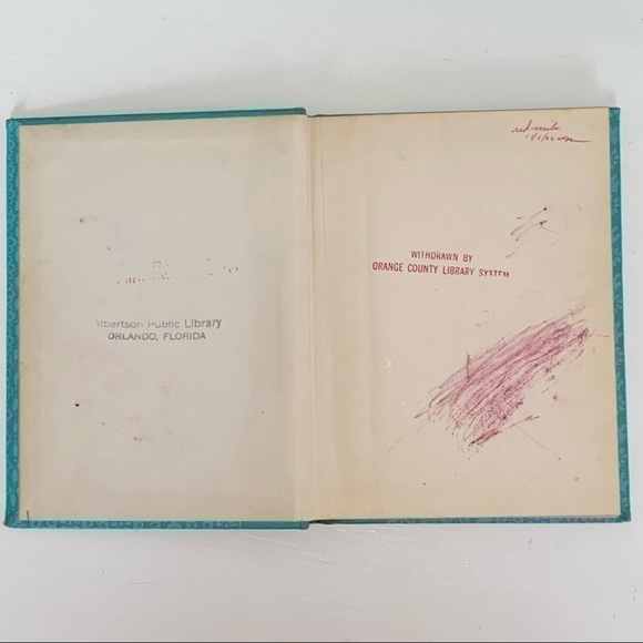 Vintage Teal Antique Old Kids Book Farmhouse Rustic Cows Little Haymakers Accent - Picture 7 of 16